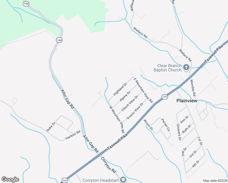 map of restaurants, bars, coffee shops, grocery stores, and more near 142 Highland Drive in Corryton