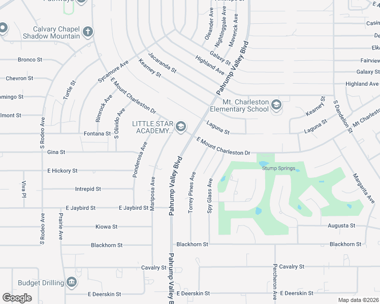 map of restaurants, bars, coffee shops, grocery stores, and more near 2741 Pahrump Valley Boulevard in Pahrump