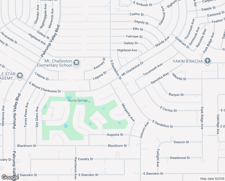 map of restaurants, bars, coffee shops, grocery stores, and more near 1800 Cypress Point Court in Pahrump