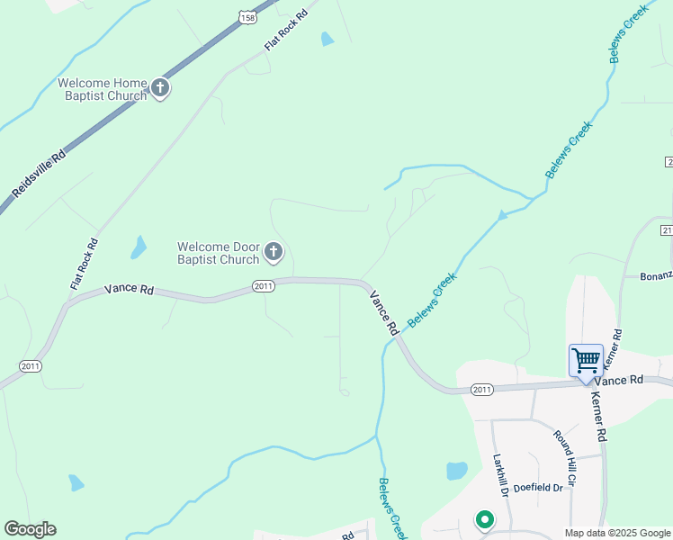 map of restaurants, bars, coffee shops, grocery stores, and more near 6805 Vance Road in Kernersville