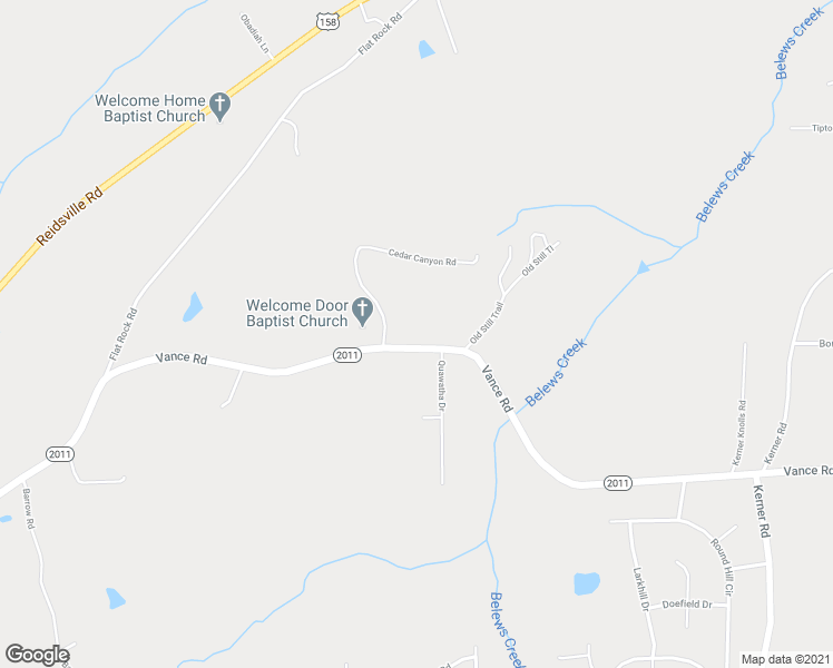 map of restaurants, bars, coffee shops, grocery stores, and more near 6805 Vance Road in Kernersville
