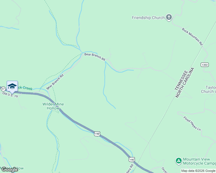 map of restaurants, bars, coffee shops, grocery stores, and more near 302 Bear Branch Road in Roan Mountain