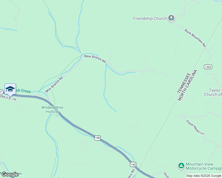 map of restaurants, bars, coffee shops, grocery stores, and more near 302 Bear Branch Road in Roan Mountain
