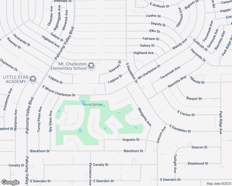 map of restaurants, bars, coffee shops, grocery stores, and more near 1205 Mount Charleston Drive in Pahrump