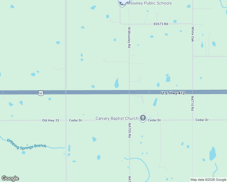 map of restaurants, bars, coffee shops, grocery stores, and more near 4032 U.S. 59 in West Siloam Springs