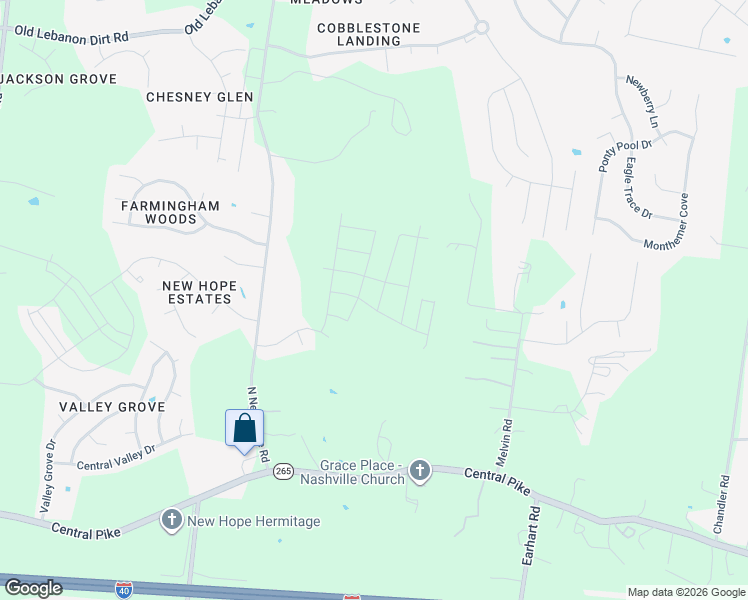 map of restaurants, bars, coffee shops, grocery stores, and more near 817 Regimental Drive in Nashville
