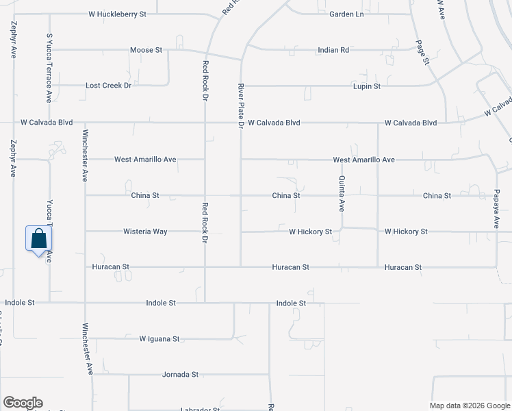 map of restaurants, bars, coffee shops, grocery stores, and more near 1131 China Street in Pahrump
