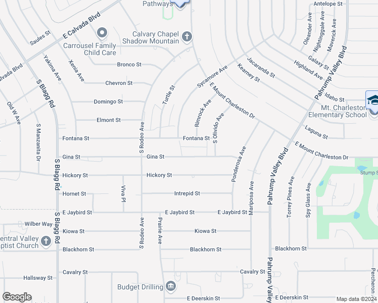 map of restaurants, bars, coffee shops, grocery stores, and more near 620 Gina Street in Pahrump