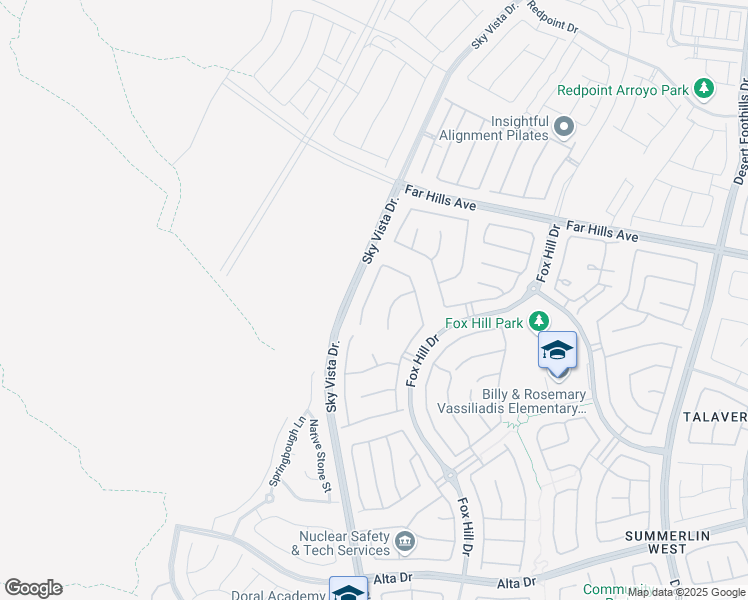 map of restaurants, bars, coffee shops, grocery stores, and more near 270 Besame Court in Las Vegas