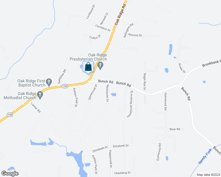map of restaurants, bars, coffee shops, grocery stores, and more near 7783 Newhaven Drive in Oak Ridge