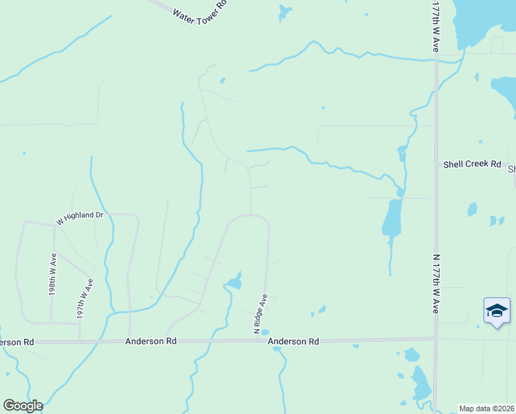 map of restaurants, bars, coffee shops, grocery stores, and more near 26 Lakeview Drive in Sand Springs