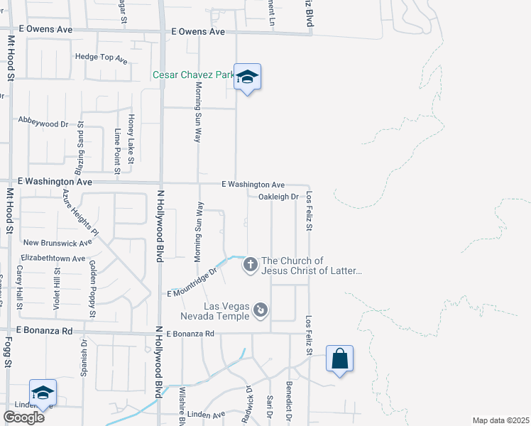 map of restaurants, bars, coffee shops, grocery stores, and more near 964 Sugar Springs Drive in Las Vegas