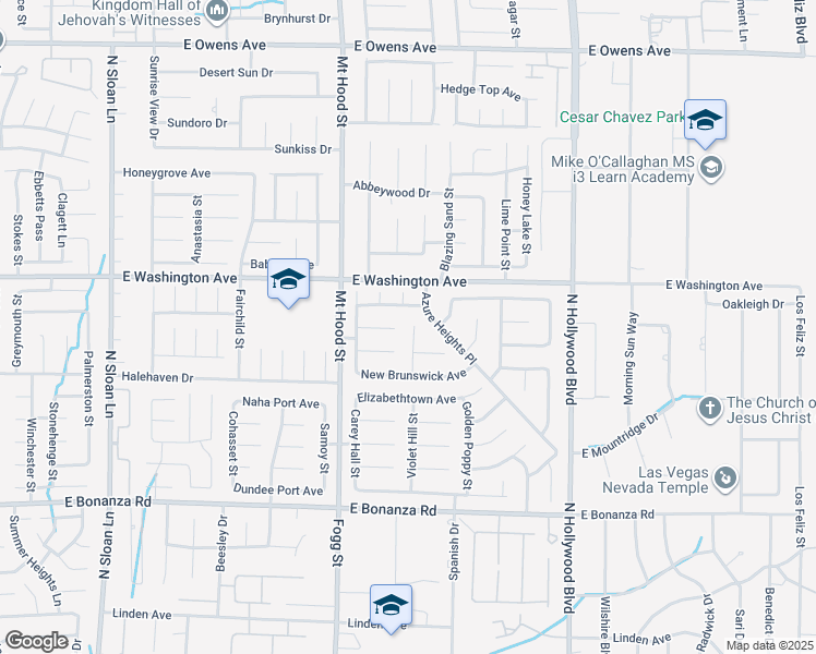 map of restaurants, bars, coffee shops, grocery stores, and more near 1133 Clairville Street in Las Vegas