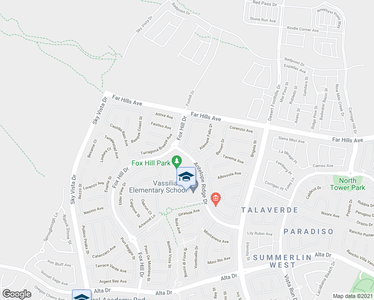 map of restaurants, bars, coffee shops, grocery stores, and more near 11983 San Pablo Bay Street in Las Vegas