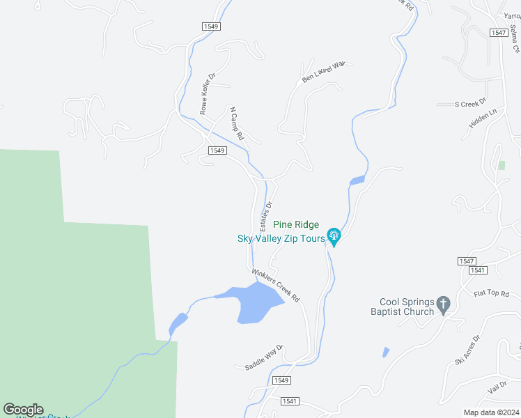 map of restaurants, bars, coffee shops, grocery stores, and more near 194 Estates Drive in Boone