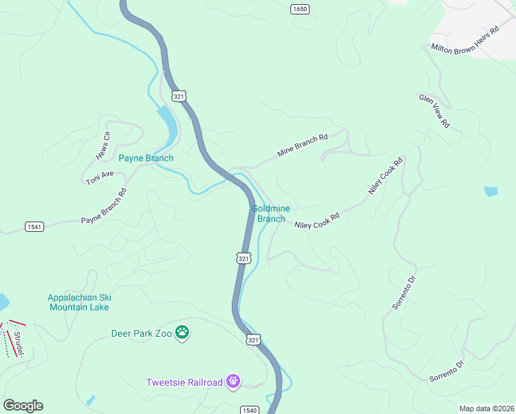map of restaurants, bars, coffee shops, grocery stores, and more near 145 Nile Park Drive in Blowing Rock