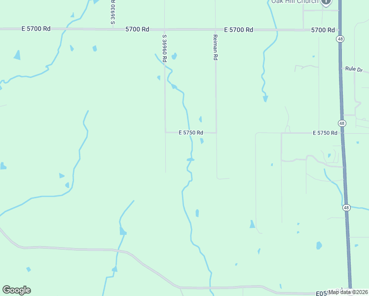 map of restaurants, bars, coffee shops, grocery stores, and more near 369650 East 5750 Road in Terlton