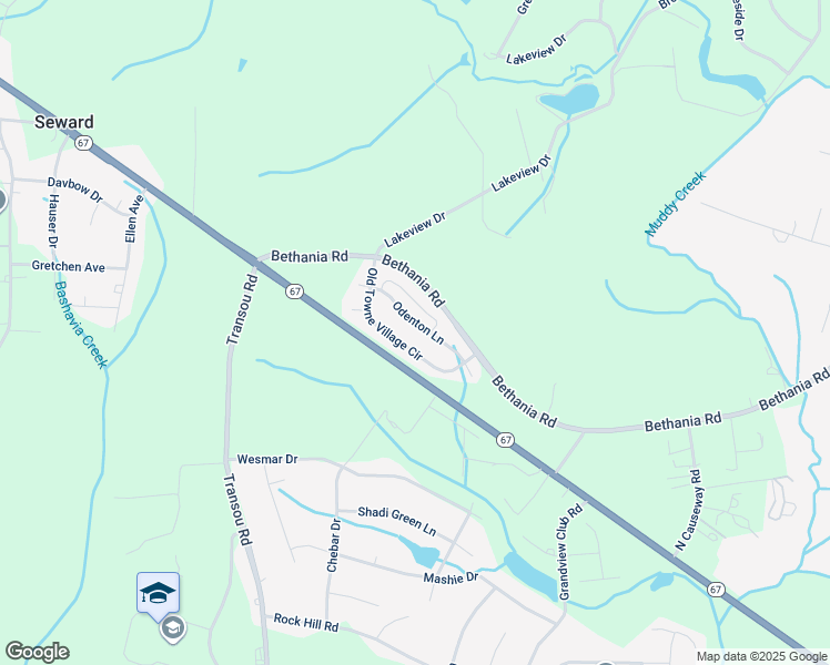 map of restaurants, bars, coffee shops, grocery stores, and more near 5948 Odenton Lane in Winston-Salem