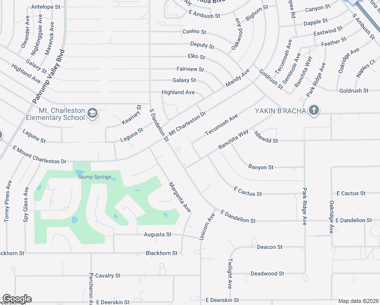 map of restaurants, bars, coffee shops, grocery stores, and more near 2760 Tecumseh Avenue in Pahrump