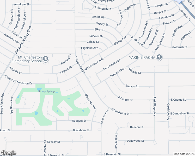 map of restaurants, bars, coffee shops, grocery stores, and more near 2760 Tecumseh Avenue in Pahrump
