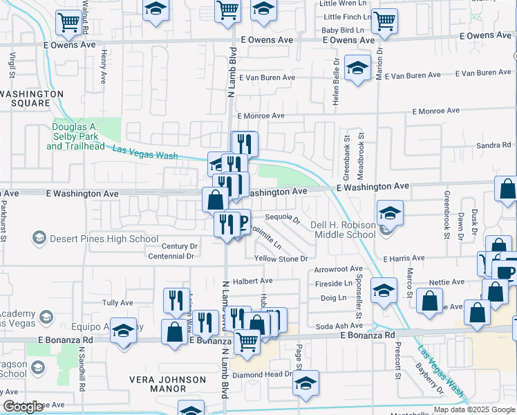 map of restaurants, bars, coffee shops, grocery stores, and more near 850 Ripple Way in Las Vegas