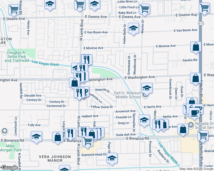 map of restaurants, bars, coffee shops, grocery stores, and more near 850 Stainglass Lane in Las Vegas