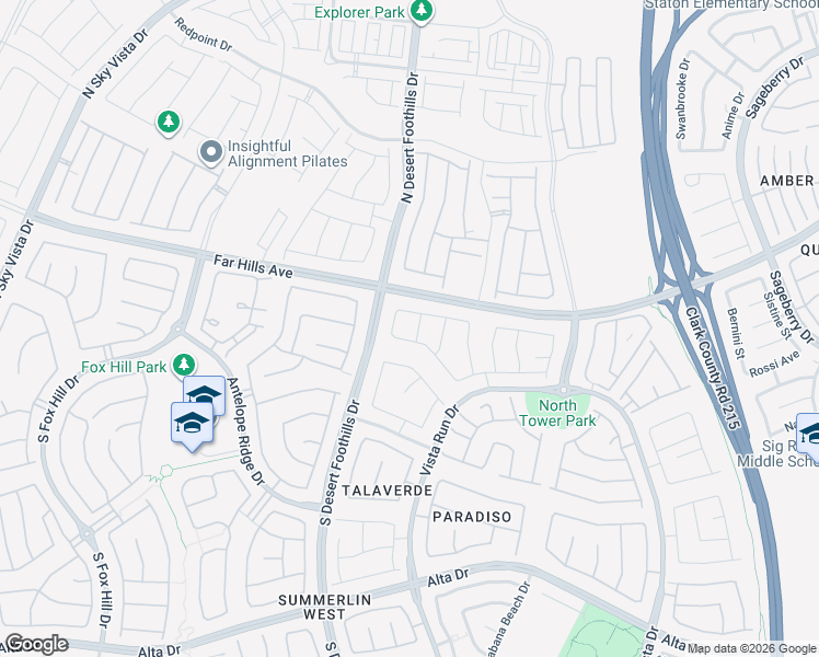 map of restaurants, bars, coffee shops, grocery stores, and more near 76 Twilight Rose Street in Las Vegas
