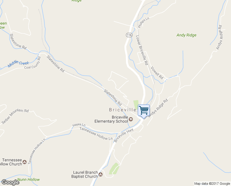 map of restaurants, bars, coffee shops, grocery stores, and more near 124 Chadwick Lane in Briceville