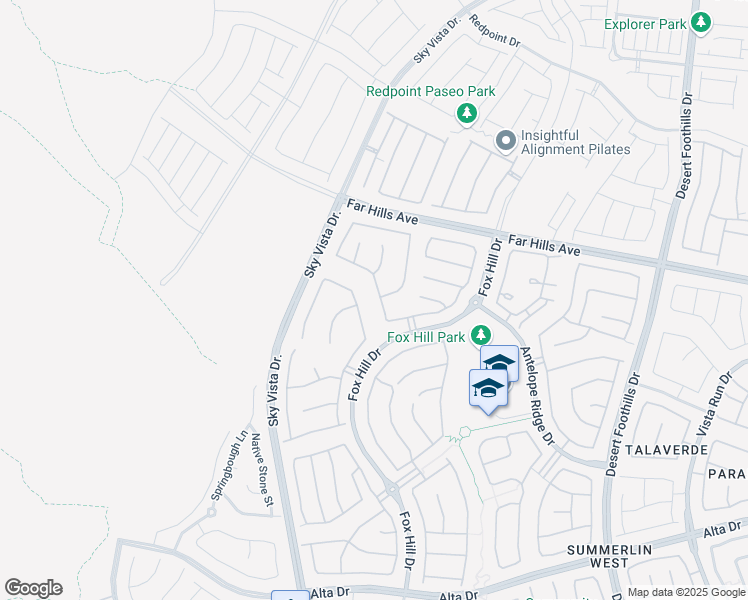 map of restaurants, bars, coffee shops, grocery stores, and more near 12135 Castilla Rain Avenue in Las Vegas