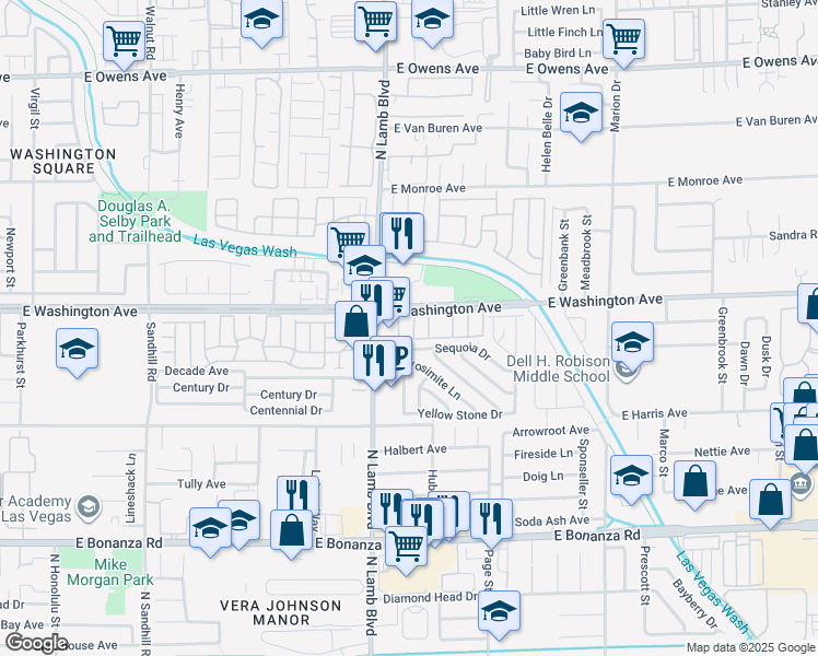 map of restaurants, bars, coffee shops, grocery stores, and more near 850 Ripple Way in Las Vegas
