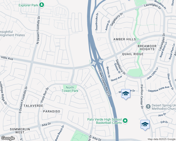 map of restaurants, bars, coffee shops, grocery stores, and more near 104 Pioneer Peak Place in Las Vegas