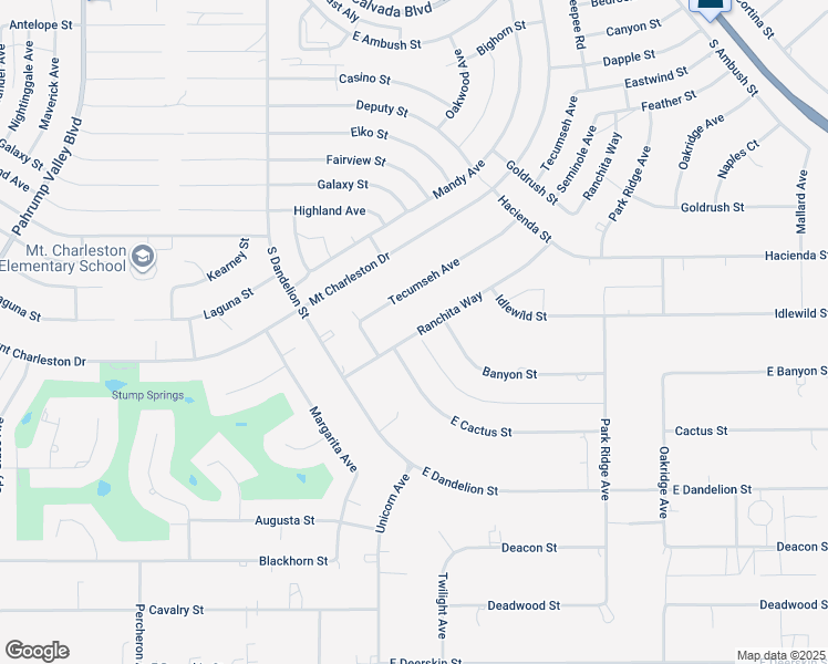 map of restaurants, bars, coffee shops, grocery stores, and more near 2720 Ranchita Way in Pahrump