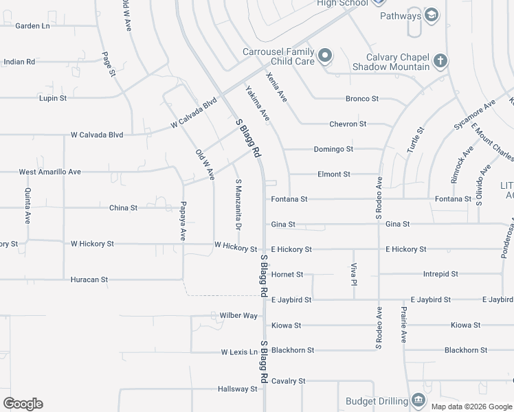 map of restaurants, bars, coffee shops, grocery stores, and more near 2 South Blagg Road in Pahrump
