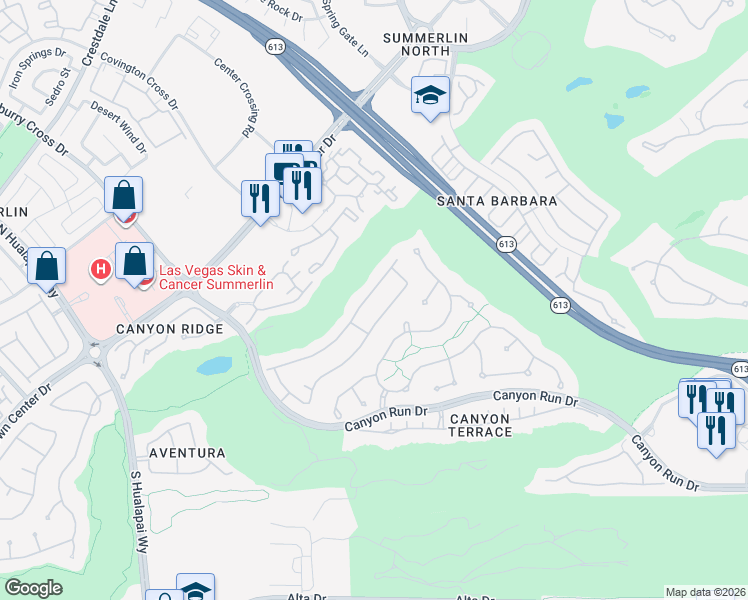 map of restaurants, bars, coffee shops, grocery stores, and more near 700 Pinnacle Heights in Las Vegas
