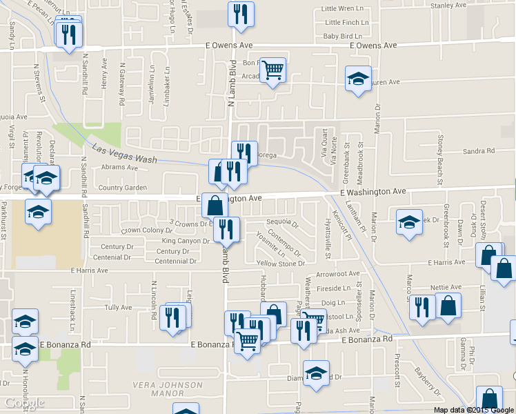 map of restaurants, bars, coffee shops, grocery stores, and more near 850 Ripple Way in Las Vegas