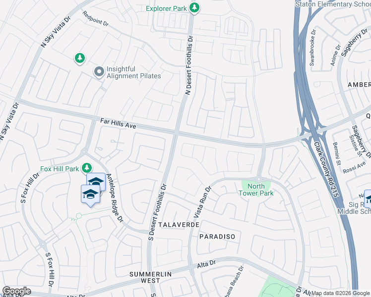 map of restaurants, bars, coffee shops, grocery stores, and more near 81 Tea House Street in Las Vegas