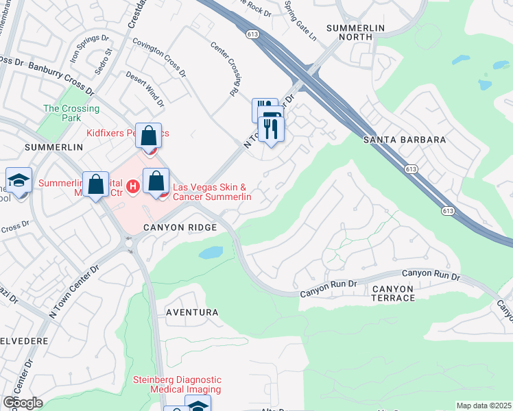map of restaurants, bars, coffee shops, grocery stores, and more near 701 Peachy Canyon Circle in Las Vegas