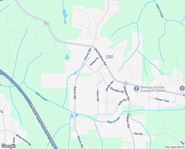 map of restaurants, bars, coffee shops, grocery stores, and more near 3260 Creason Cir in Walkertown