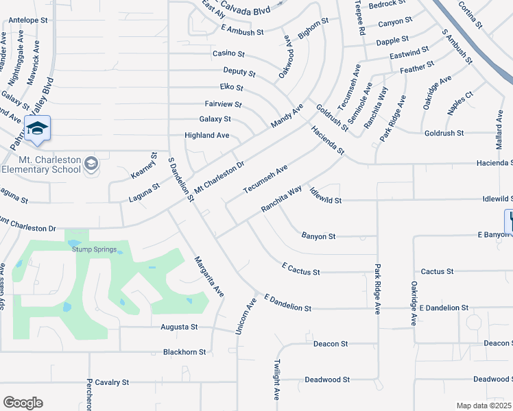 map of restaurants, bars, coffee shops, grocery stores, and more near 2720 Ranchita Way in Pahrump