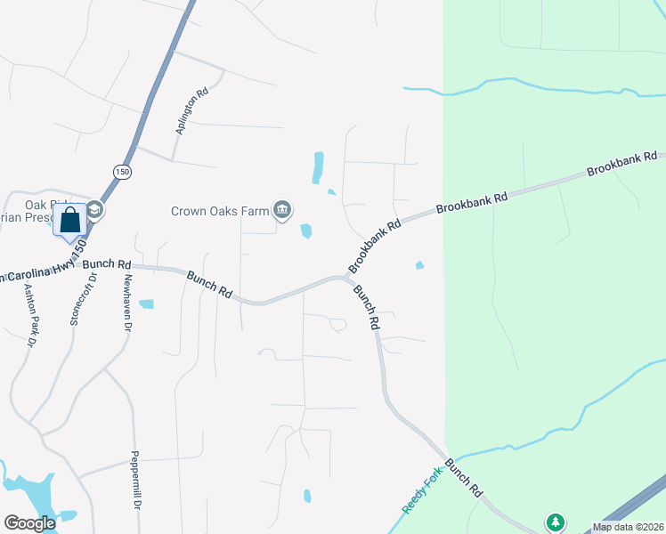 map of restaurants, bars, coffee shops, grocery stores, and more near 5603 Bunch Road in Oak Ridge