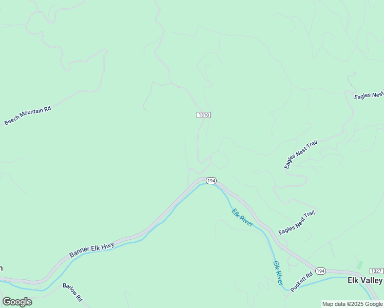 map of restaurants, bars, coffee shops, grocery stores, and more near 345 Sam Eller Road in Elk Park
