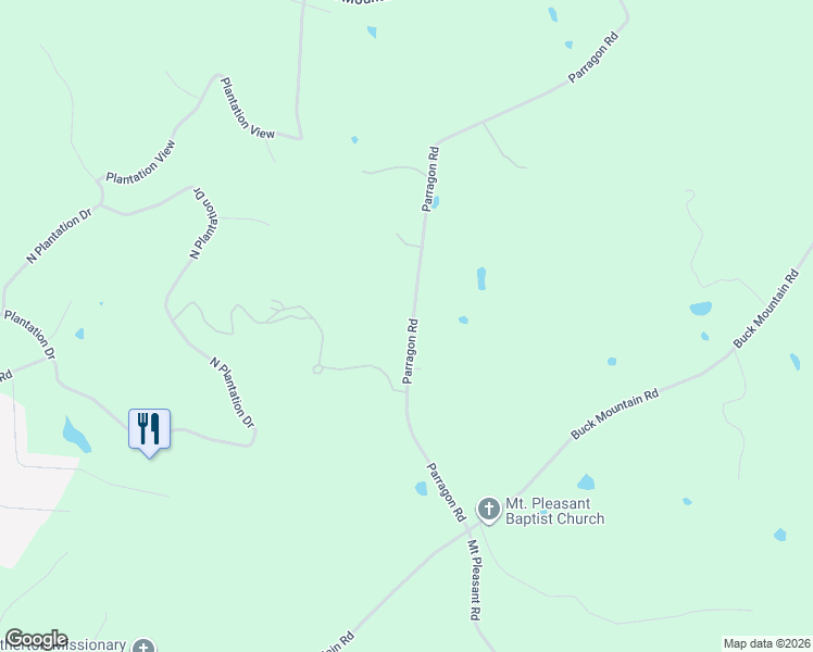 map of restaurants, bars, coffee shops, grocery stores, and more near 480 Parragon Road in Cookeville