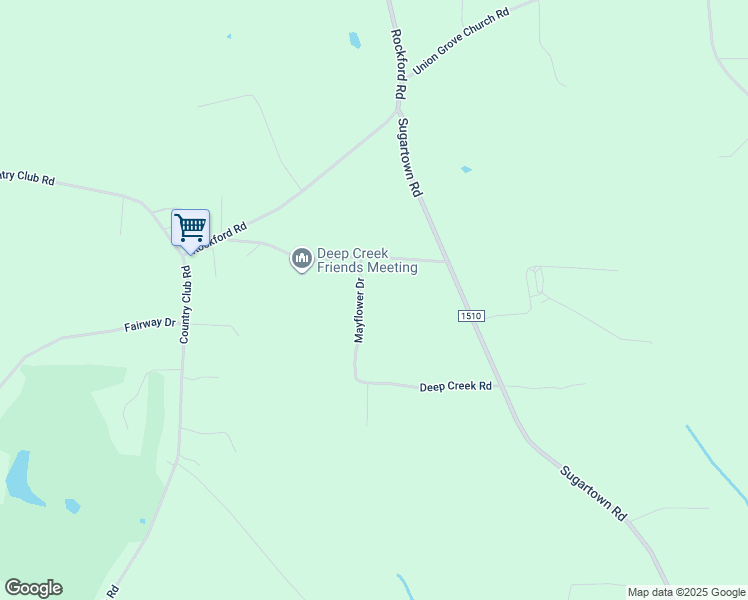 map of restaurants, bars, coffee shops, grocery stores, and more near 1224 Deep Creek Church Road in Yadkinville