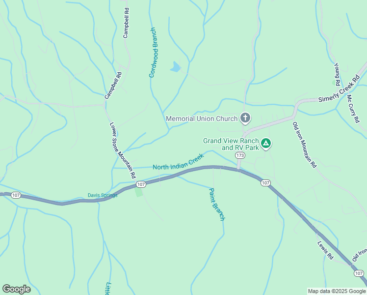 map of restaurants, bars, coffee shops, grocery stores, and more near 159 Walter Garland Lane in Unicoi