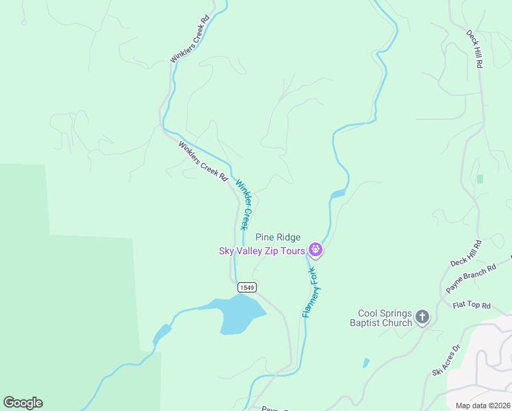 map of restaurants, bars, coffee shops, grocery stores, and more near 117-593 Rainbow Mountain Road in Boone