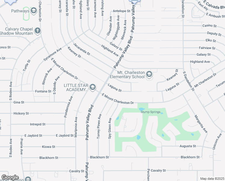 map of restaurants, bars, coffee shops, grocery stores, and more near 1221 Laguna Street in Pahrump
