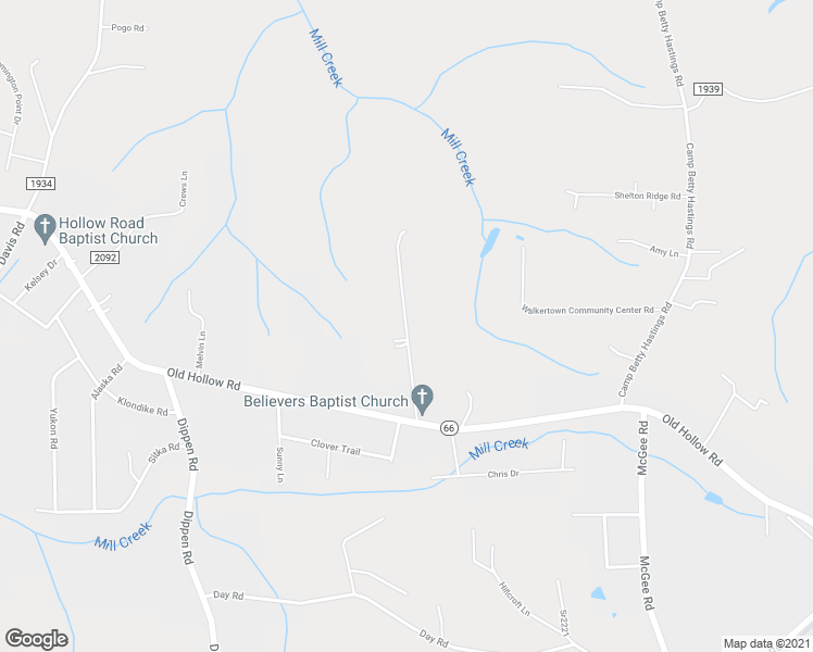 map of restaurants, bars, coffee shops, grocery stores, and more near 4060 Bonne Venture Road in Walkertown