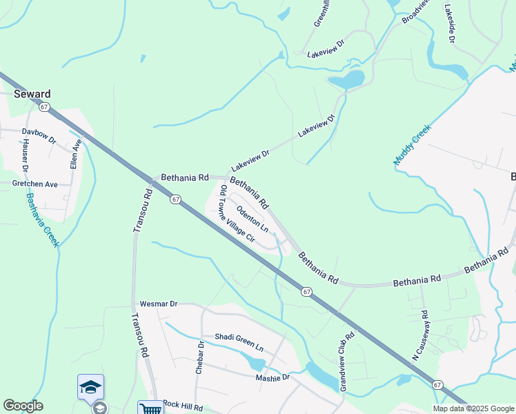 map of restaurants, bars, coffee shops, grocery stores, and more near 6031 Shaw Hills Court in Winston-Salem
