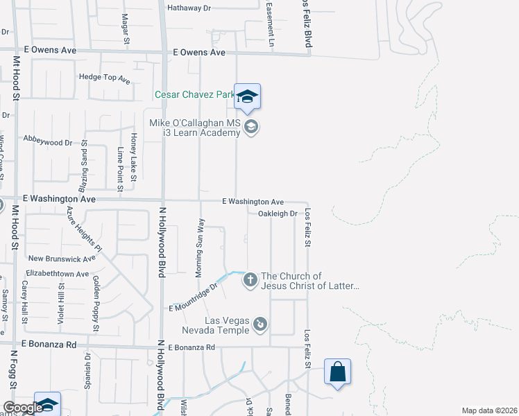 map of restaurants, bars, coffee shops, grocery stores, and more near 6986 Oakleigh Drive in Las Vegas