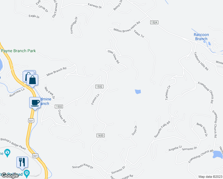 map of restaurants, bars, coffee shops, grocery stores, and more near 151 Tempcopy Street in Blowing Rock